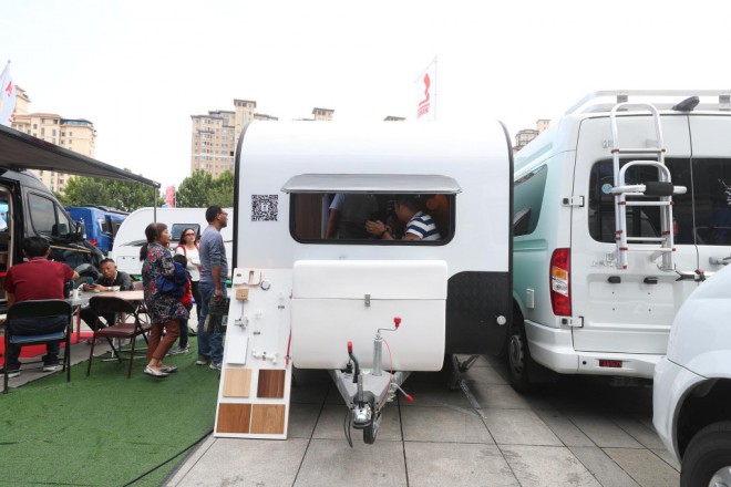 11.23杭州房车展天晟房车“小精灵”拖挂房车闪亮登场0fdc6e44a9fc40ff80a5a8c0a61ab9f3