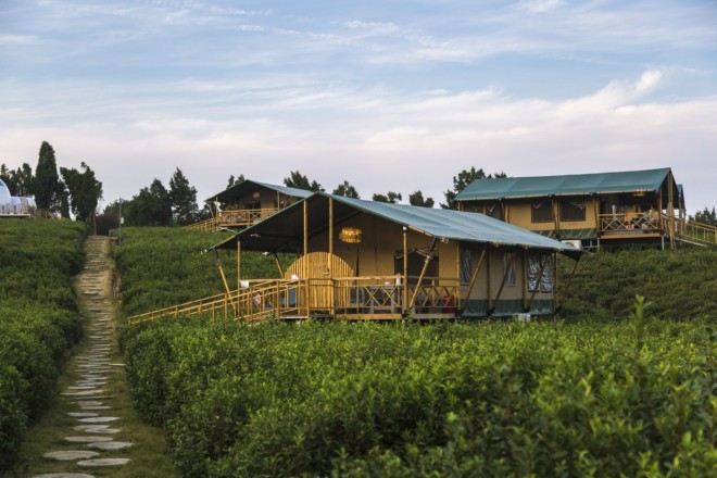 江苏常州宝盛园茶园帐篷酒店夜景喜马拉雅野奢帐篷酒店&mdash;宝盛园夜色11
