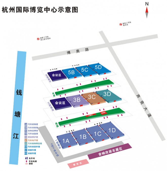 第17届中国（杭州）国际汽车用品展览会2016CAE国际改装车暨房车展hallmap