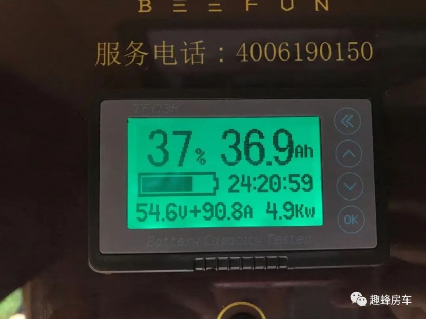 行车一小时可充5度电，这款趣蜂V90房车真的不差电图片