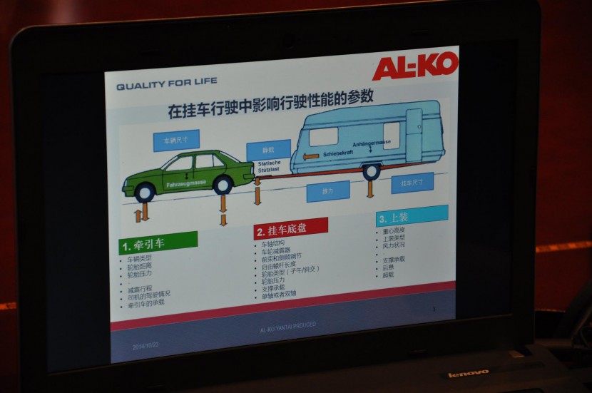 《中国房车行业标准起草和房车安全技术专题会议》在山东烟台召开 烟台爱科机械设备有限公司介绍AL-KO