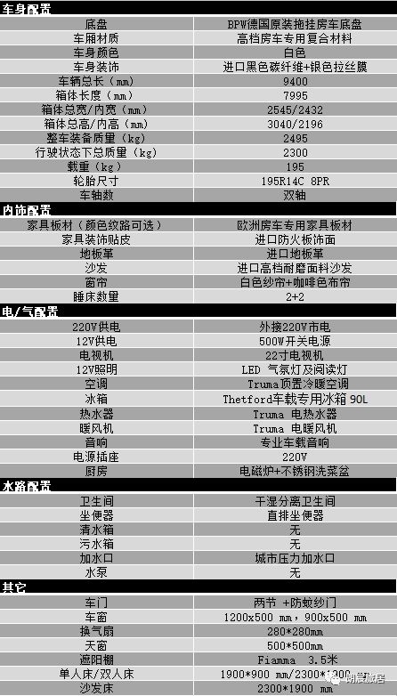 朗宸LC80型拖挂房车（8M）