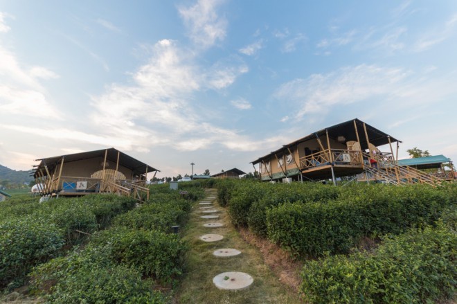 江苏常州宝盛园茶园帐篷酒店夜景喜马拉雅野奢帐篷酒店&mdash;宝盛园夜色3
