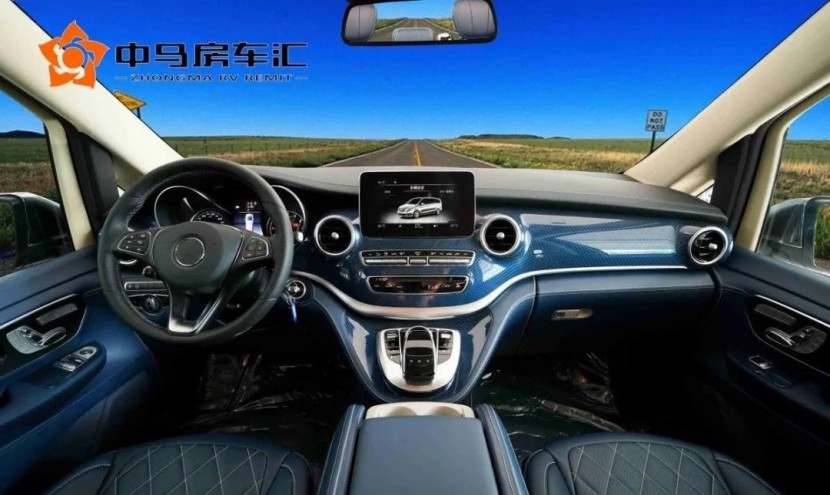 奔驰v级法蓝丝黛豪华商务车，奢侈品面料点缀七座奢华空间！2.jpg